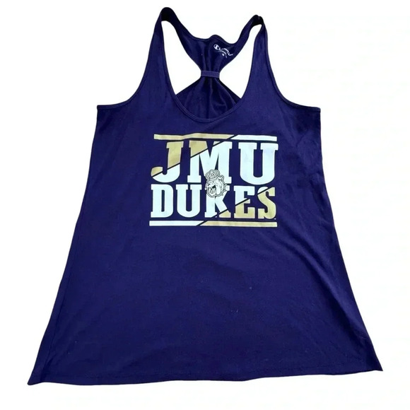 James Madison University Purple Flowy Tank Top, JMU Football Workout Gym - Picture 1 of 11